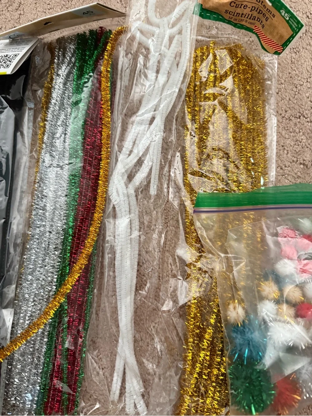 Lot of Assorted Pipecleaners and Puff Balls | Arts & Crafts Supplies